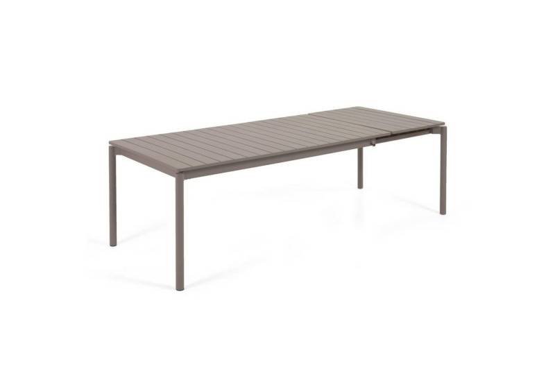 Natur24 Esstisch Outdoortisch Zaltana 180/240 x 100 x 75 cm Aluminium Braun Esszimmer von Natur24
