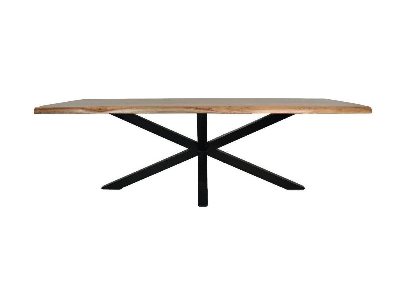 Natur24 Esstisch Soho Luxe Esstisch 260 x 100 x 76 cm Akazie Metall Natur Schwarz von Natur24
