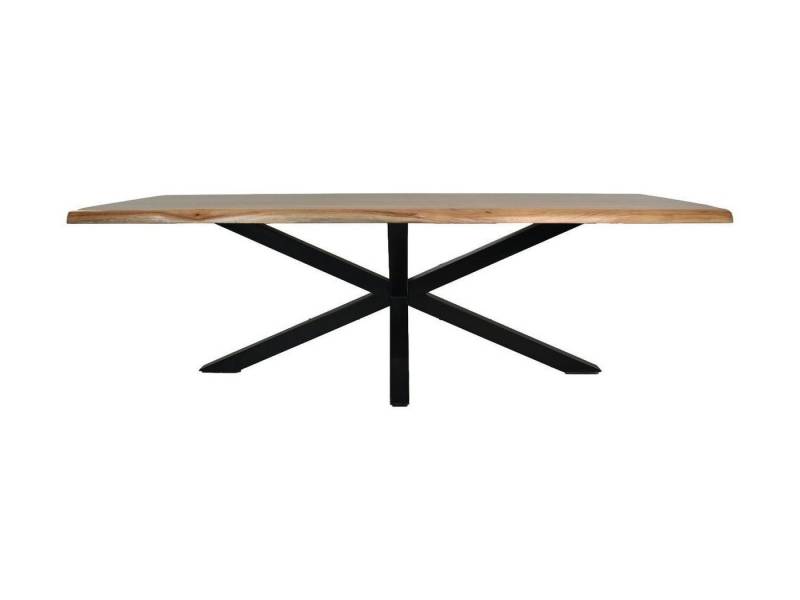 Natur24 Esstisch Soho Luxe Esstisch 260 x 100 x 76 cm Akazie Metall Natur Schwarz von Natur24