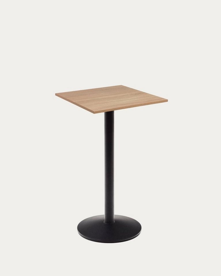 Natur24 Esstisch Stehtisch Esilda 60 x 98 x 60 cm Melamin, Metallbein Schwarz Neu Tisch von Natur24