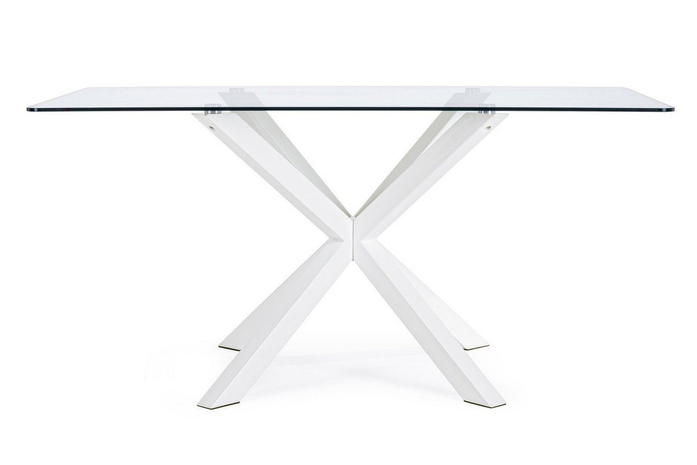 Natur24 Esstisch Tisch May 160 x 90 x 76 cm Stahl und Glas Esstisch Esszimmer Neu von Natur24