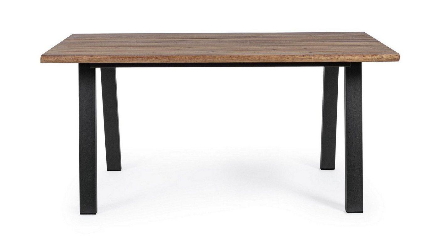 Natur24 Esstisch Tisch Oslo 160 x 90 x 76cm Akazienholz mit Beingestell aus Metall von Natur24