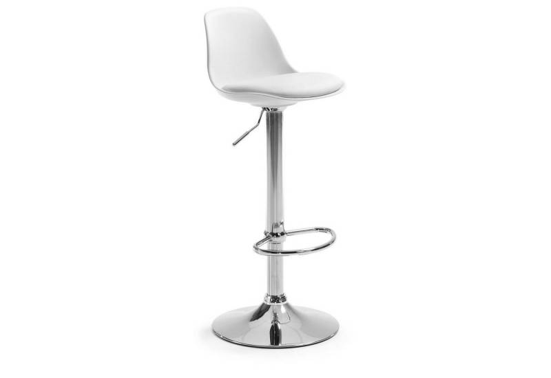 Natur24 Esszimmerstuhl 2-er Set Barhocker Orlando-T 38,5 x 82- 104 x 40 cm Polyurethan Stahl von Natur24