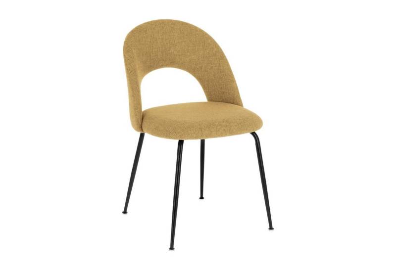 Natur24 Esszimmerstuhl 4er Set Stühle Mahalia senfgelb 51x79x52cm stuhl Küchenstuhl von Natur24