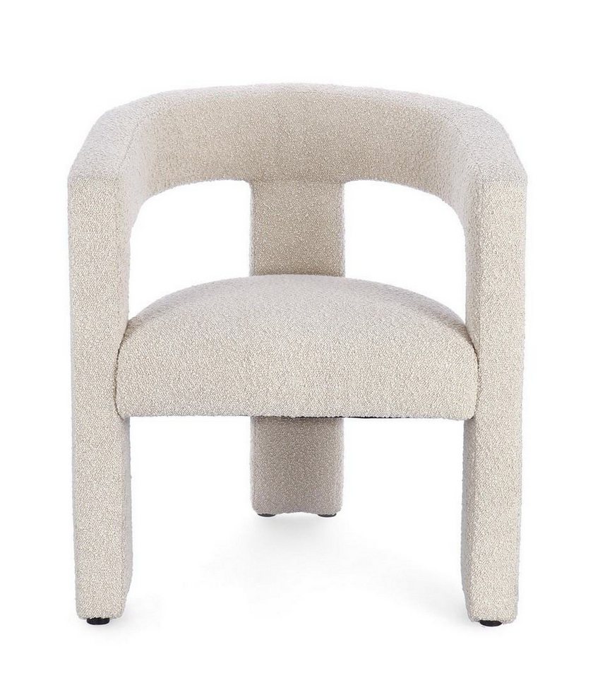 Natur24 Esszimmerstuhl Arabella Stuhl 56 x 75 x 64 cm Holz Polyester Polyurethnschaum Weiß von Natur24