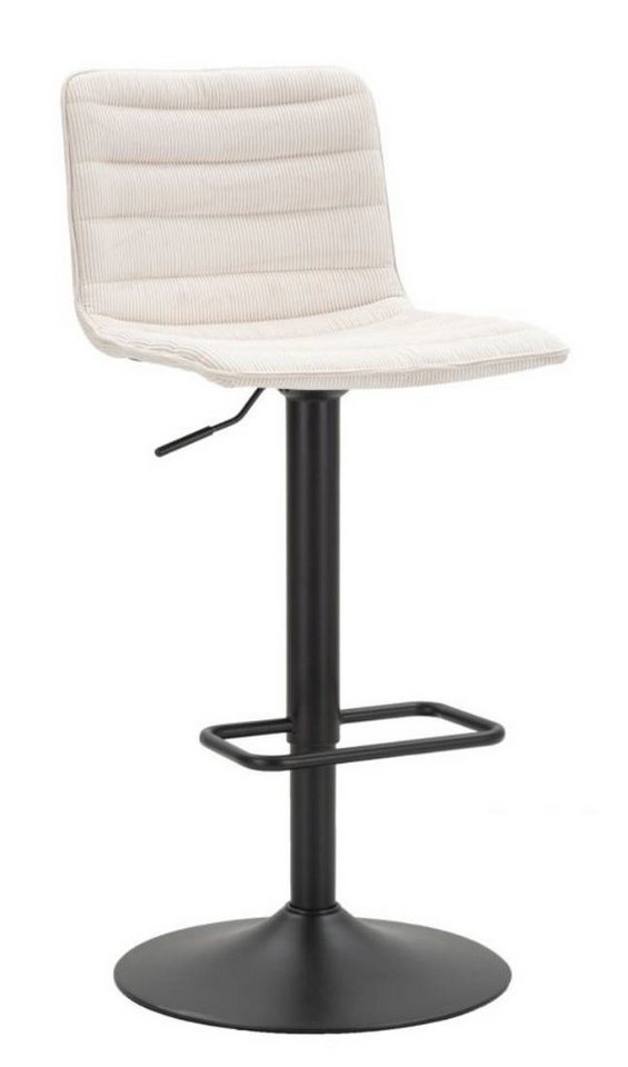 Natur24 Esszimmerstuhl Barhocker 43 x 85.5 x 49.5 cm in Weiß 2er Set von Natur24