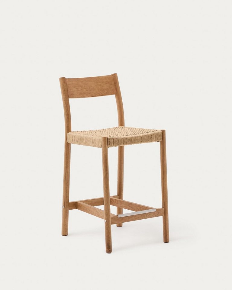 Natur24 Esszimmerstuhl Barhocker Rückenlehne massives Eichenholz in 2er Set Natur24 Esszimmerstuhl Barhocker Rückenlehne massives Eichenholz in 2er Set von Natur24