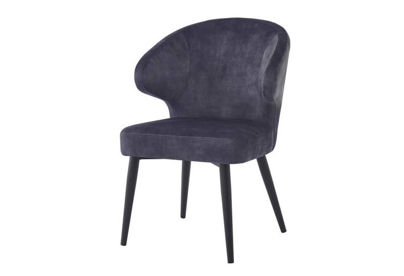 Natur24 Esszimmerstuhl Donna 2er Set Stühle 5x82x61 cm Stoff Stahl Anthrazit von Natur24