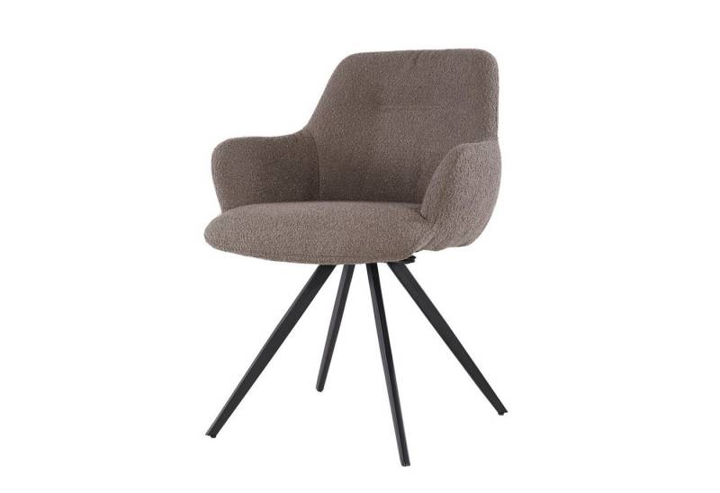 Natur24 Esszimmerstuhl Doreen 2er Set Stühle 61x83x65 cm Stoff Stahl Braun Natur24 Esszimmerstuhl Doreen 2er Set Stühle 61x83x65 cm Stoff Stahl Braun von Natur24