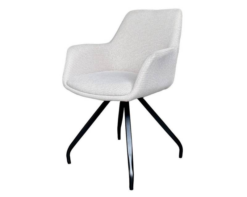 Natur24 Esszimmerstuhl Duke 2er Set Stühle 61x86x60 cm Stoff Stahl Beige. Natur24 Esszimmerstuhl Duke 2er Set Stühle 61x86x60 cm Stoff Stahl Beige. von Natur24