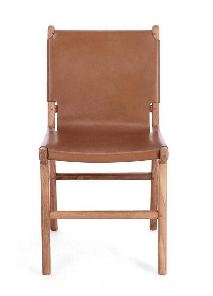 Natur24 Esszimmerstuhl Eugenie 2er Set Stuhl 59 x 85 x 46 cm Teakholz Leder Braun Natur24 Esszimmerstuhl Eugenie 2er Set Stuhl 59 x 85 x 46 cm Teakholz Leder Braun von Natur24