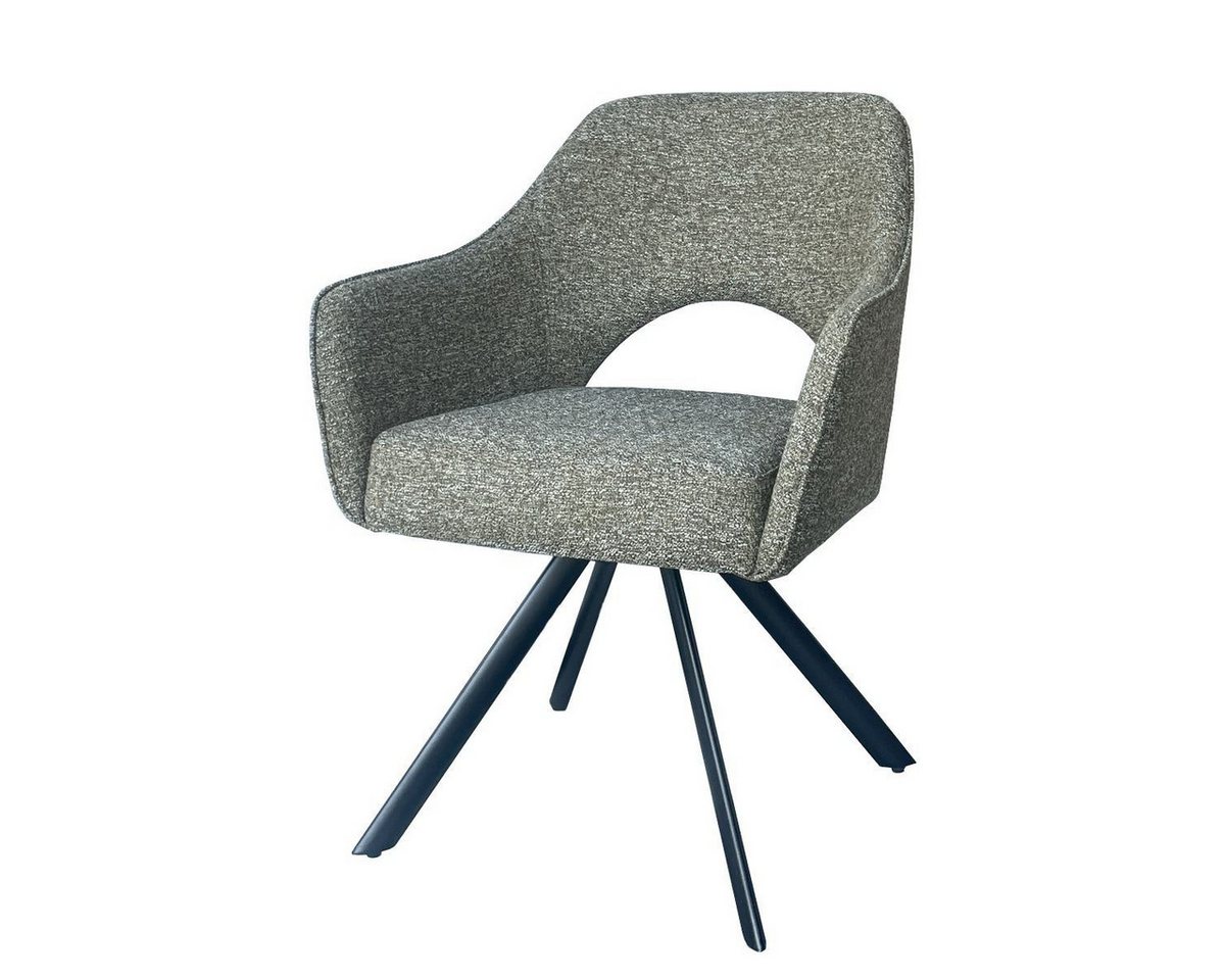 Natur24 Esszimmerstuhl Helen 2er Set Stühle 62x85x62 cm Stahl Stoff Grau Natur24 Esszimmerstuhl Helen 2er Set Stühle 62x85x62 cm Stahl Stoff Grau von Natur24