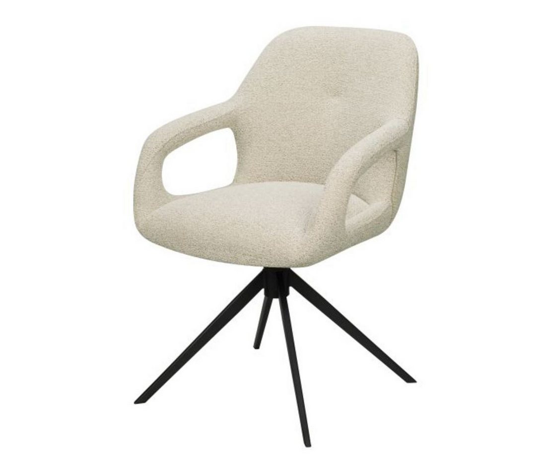 Natur24 Esszimmerstuhl Mov Drehstuhl Esszimmerstuhl mit Wipp- und Drehfunktion Hellgrau von Natur24