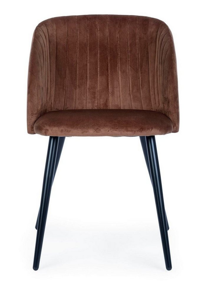 Natur24 Esszimmerstuhl Queen 2er Set Stuhl 57 x 81.5 x 53 cm Sperrholz Stahl Polyester Braun Natur24 Esszimmerstuhl Queen 2er Set Stuhl 57 x 81.5 x 53 cm Sperrholz Stahl Polyester Braun von Natur24