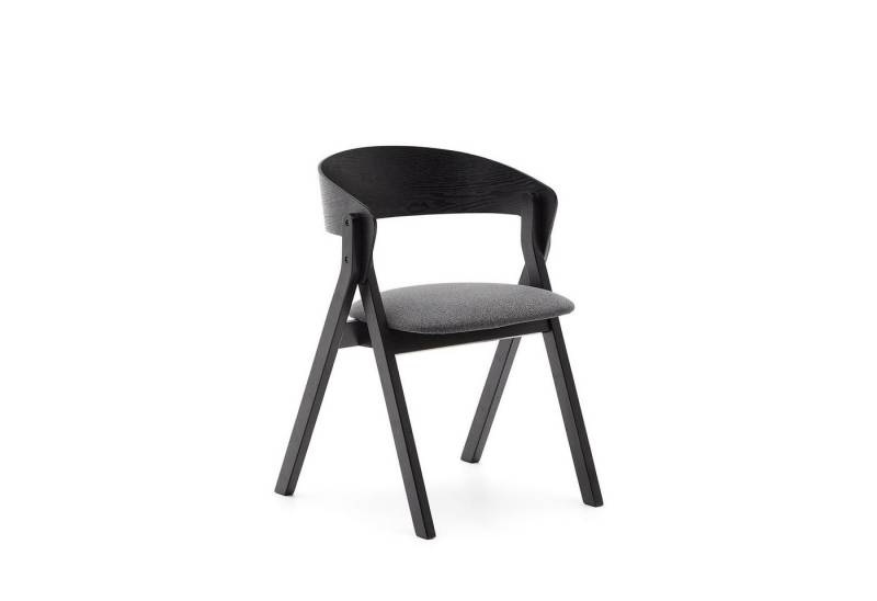 Natur24 Esszimmerstuhl Stuhl Godia aus Eschefurnier und massivem Kautschukholz 2er Set von Natur24