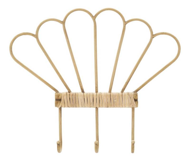 Natur24 Garderobenleiste Garderobe 37.5 x 32.5 x 5 cm Metall Kunststoff Braun von Natur24