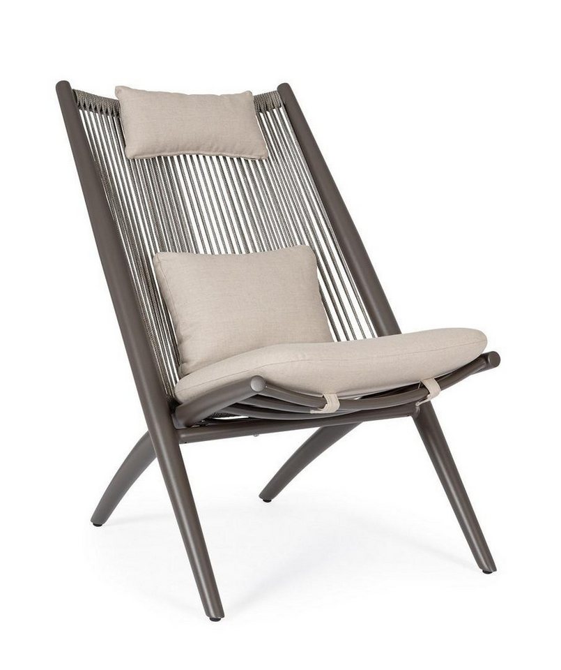 Natur24 Gartenstuhl Aloha 2er Set Lounge-Sessel 66 x 84 x 98 cm Aluminium Polyester Braun Natur24 Gartenstuhl Aloha 2er Set Lounge-Sessel 66 x 84 x 98 cm Aluminium Polyester Braun von Natur24