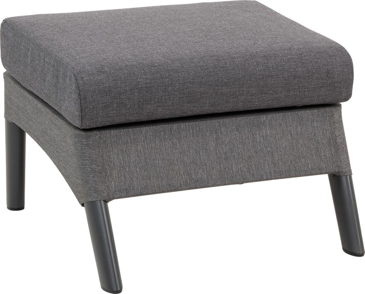 Natur24 Gartenstuhl Loungehocker Florance Tessile Aluminium Olefin Anthrazit von Natur24