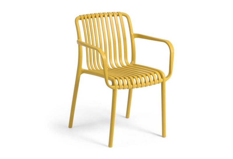 Natur24 Gartenstuhl Outdoor-Stuhl Isabellini in Gelb 54x80x49cm Küche Garten von Natur24