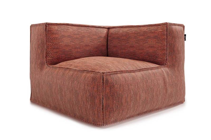Natur24 Gartenstuhl Sessel Silky Outdoor-Sessel 95 x 95 x 65 cm Polyester Terrakotta von Natur24