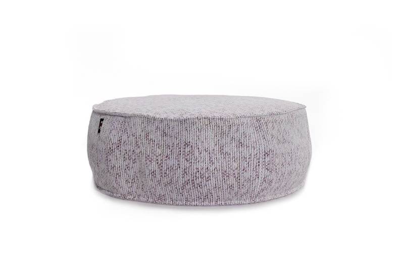 Natur24 Gartenstuhl Silky Pouf 95 x 95 x 35 cm Polyester Flieder von Natur24