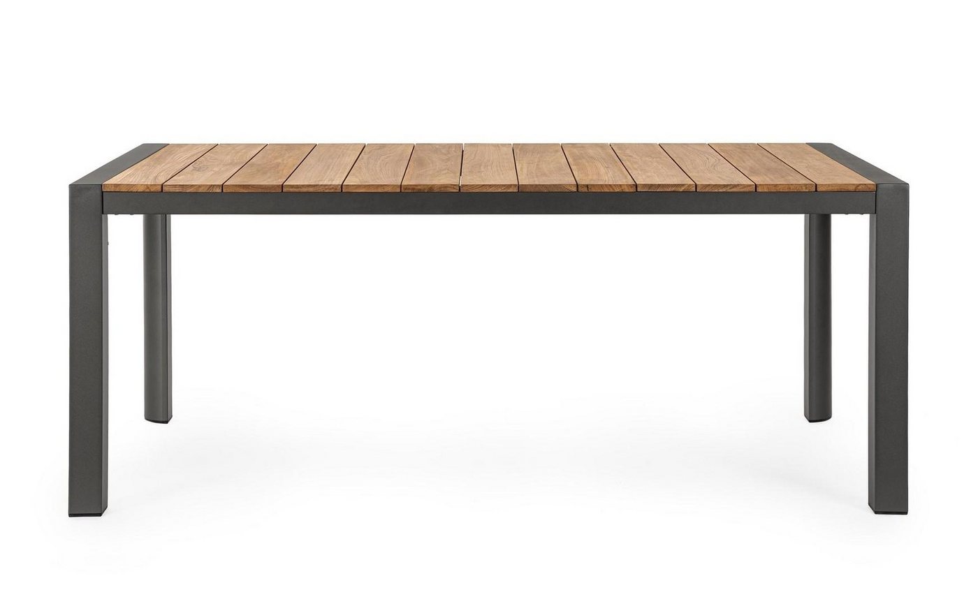Natur24 Gartentisch Cameron Tisch 210 x 90 x 76 cm Aluminium Teakholz Anthrazit Natur von Natur24