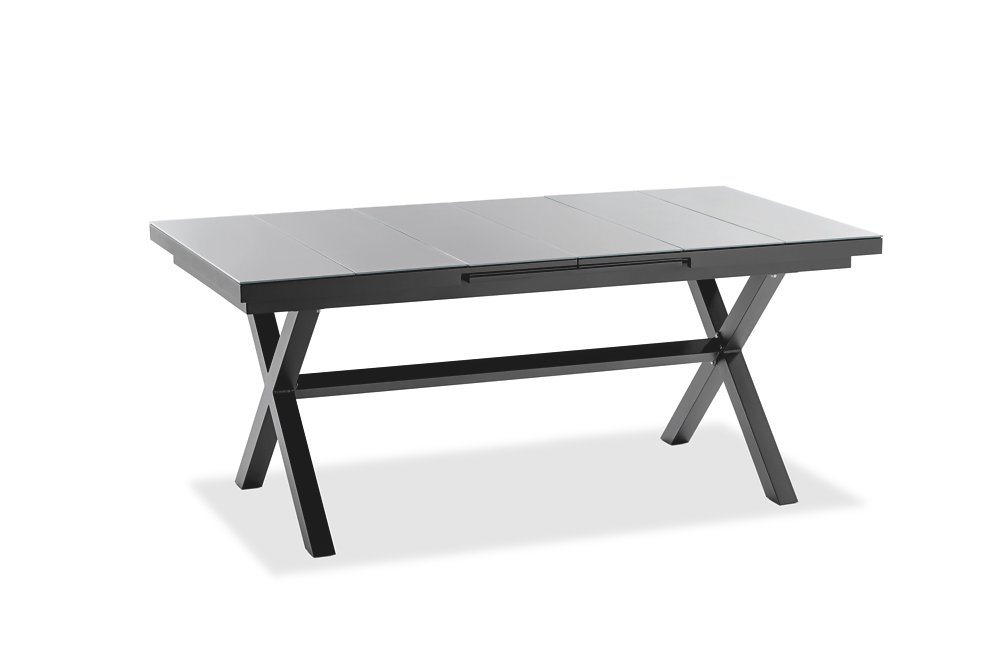 Natur24 Gartentisch Gartentisch Nalvox 180x100 Ausziehbar 240 ES-Glas Grau X-Gestell Alu Natur24 Gartentisch Gartentisch Nalvox 180x100 Ausziehbar 240 ES-Glas Grau X-Gestell Alu von Natur24