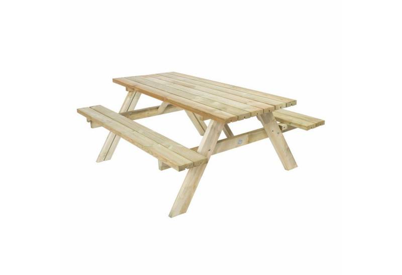 Natur24 Gartentisch Julie Picknicktisch 177 x 154 x 74 cm Kiefernholz Natur von Natur24