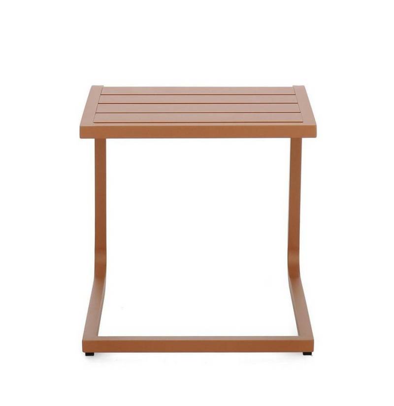 Natur24 Gartentisch Taylor 2er Set Beistelltisch 40.0 x 41 x 40.0 cm Aluminium Orange von Natur24