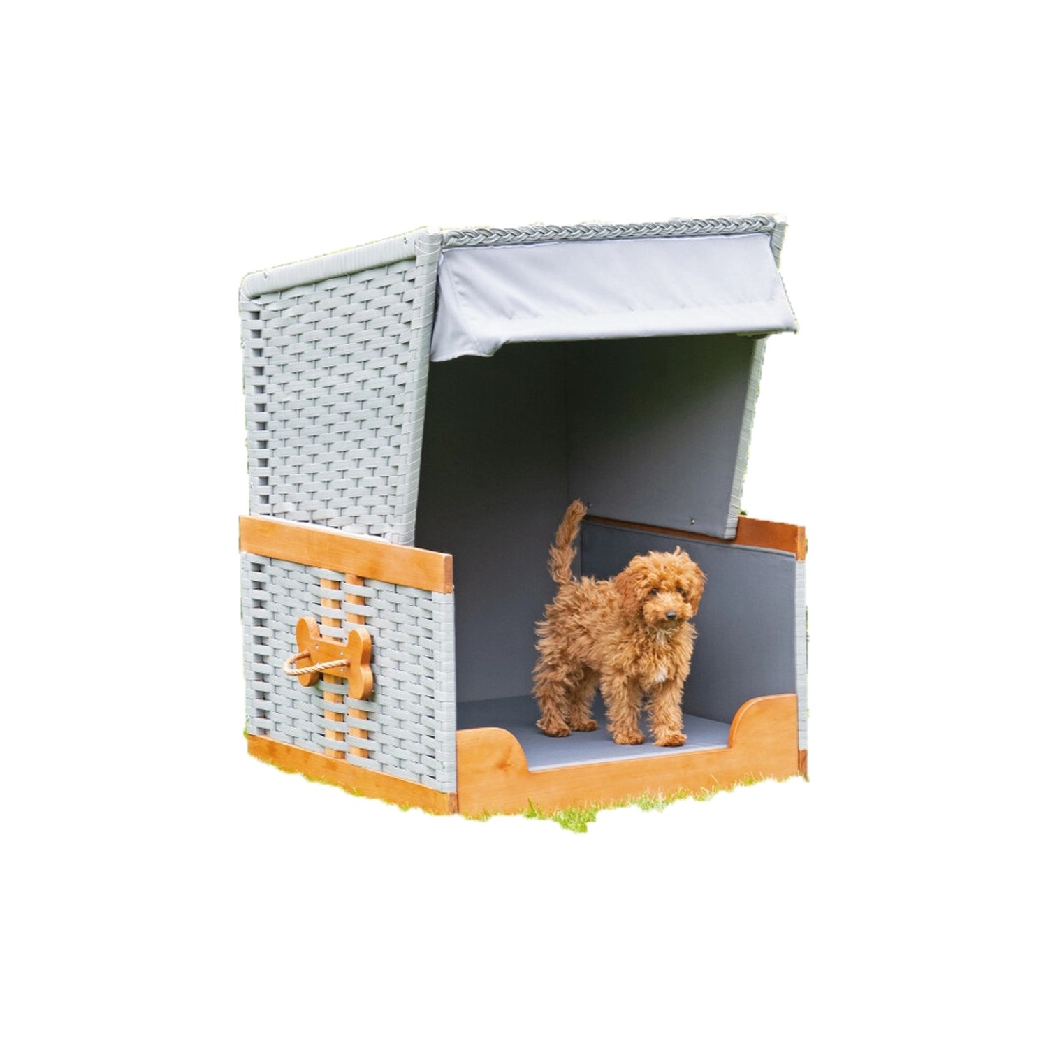 Natur24 Hundestrandkorb 82 x 83 x 109 cm Pinie Grau Natur24 Hundestrandkorb 82 x 83 x 109 cm Pinie Grau von Natur24