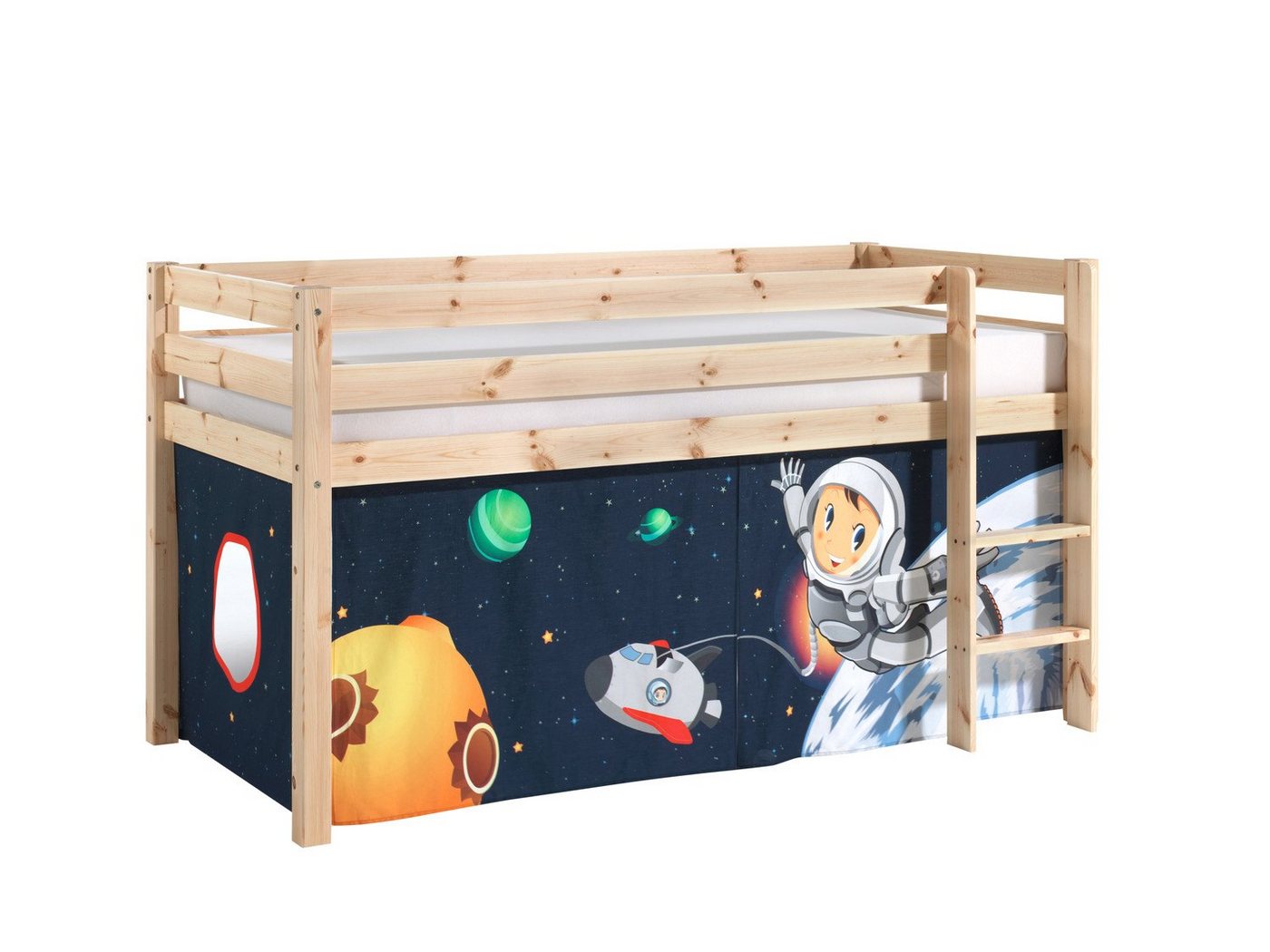 Natur24 Kinderbett Spielbett Pino Kiefer massiv 90x200cm von Natur24