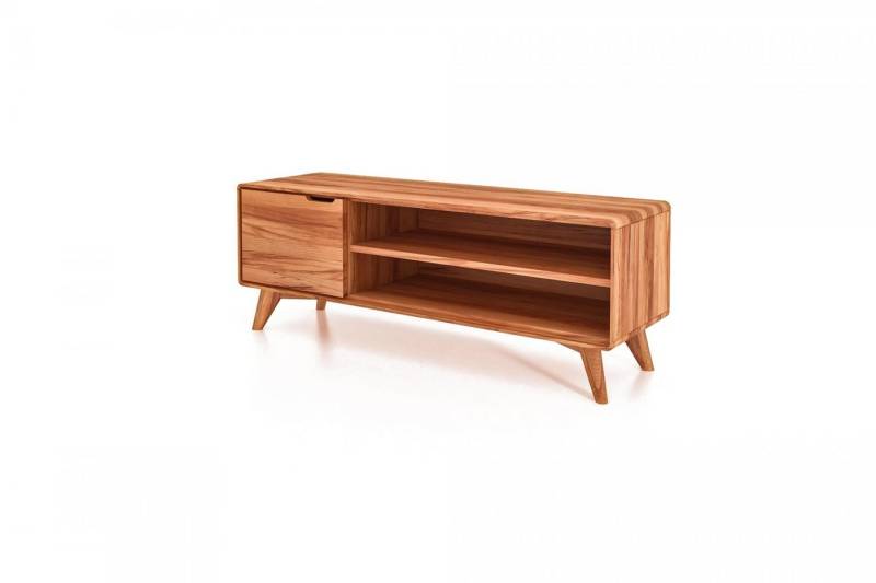 Natur24 Lowboard TV-Board Gerg Kernbuche 134x40x48 mit 1 Tür und 2 offenen Fächern von Natur24