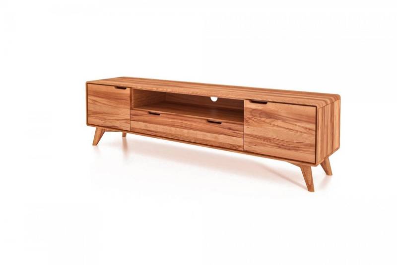 Natur24 Lowboard TV-Board Gerg Kernbuche 180x40x48 mit 2 Türen 1 Schublade 1 Fach von Natur24