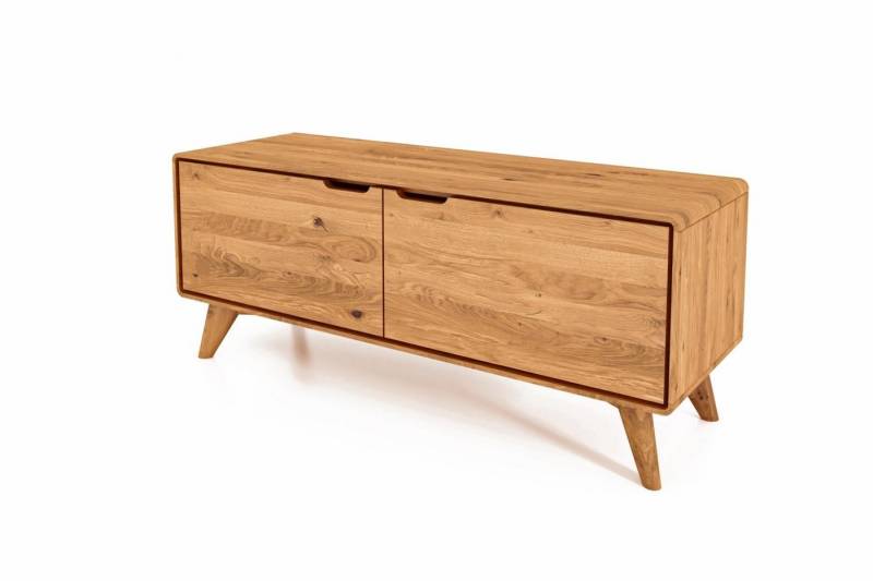 Natur24 Lowboard TV-Board Gerg Wildeiche massiv 120x40x48 mit 2 Türen Natur24 Lowboard TV-Board Gerg Wildeiche massiv 120x40x48 mit 2 Türen von Natur24