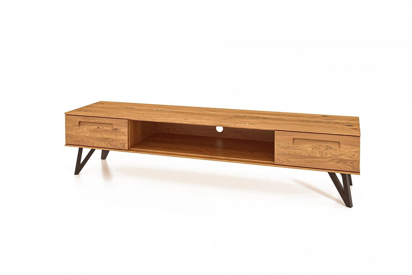 Natur24 Lowboard TV-Board Rolo Wildeiche 182x45x42 Metallbeine 2 Schubladen 1 Fach Natur24 Lowboard TV-Board Rolo Wildeiche 182x45x42 Metallbeine 2 Schubladen 1 Fach von Natur24