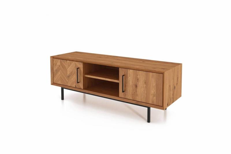 Natur24 Lowboard TV-Board Seiba Wildeiche massiv 144x45x50 Metallbeine Fischgrät Natur24 Lowboard TV-Board Seiba Wildeiche massiv 144x45x50 Metallbeine Fischgrät von Natur24