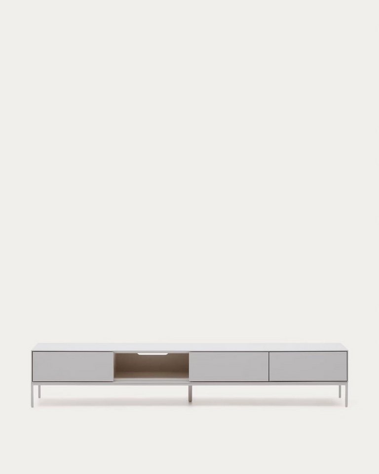 Natur24 Lowboard TV-Schrank Vedrana 195 x 35 x 40 cm MDF, Stahl weiß lackiert Schrank Natur24 Lowboard TV-Schrank Vedrana 195 x 35 x 40 cm MDF, Stahl weiß lackiert Schrank von Natur24
