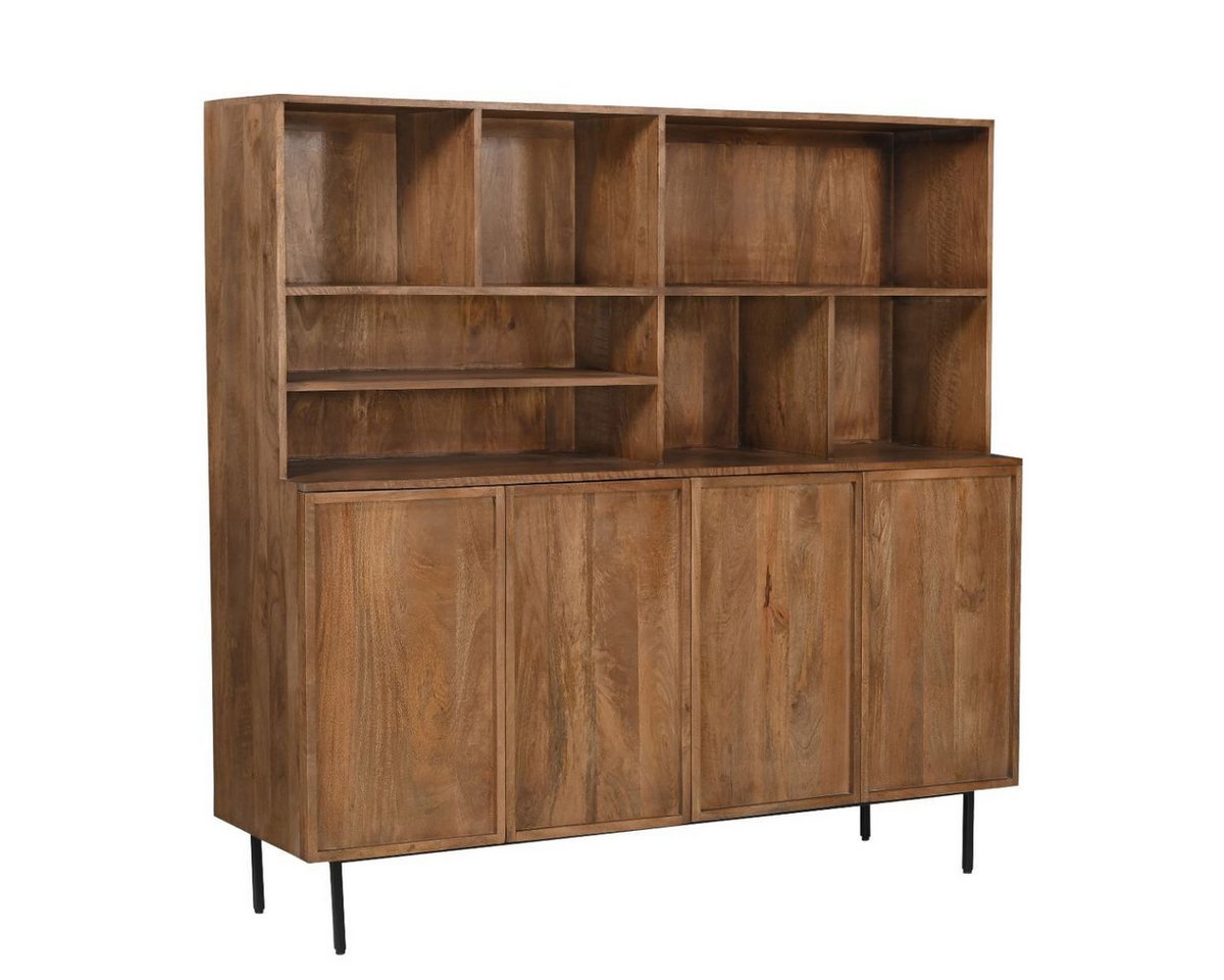 Natur24 Mehrzweckschrank Elan Anrichte 180x172x45 cm Mangoholz Stahl Natur von Natur24