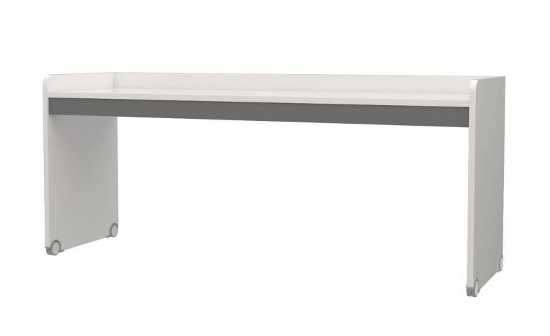 Natur24 Schreibtisch Schreibtisch Weiß und Grau von Natur24