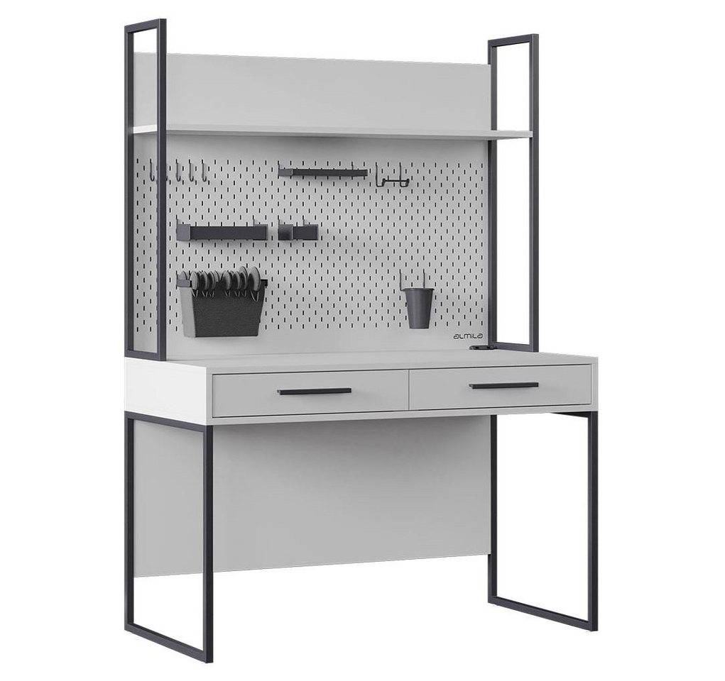 Natur24 Schreibtisch Schreibtisch mit Schreibtischaufsatz in Anthrazit Weiß Natur24 Schreibtisch Schreibtisch mit Schreibtischaufsatz in Anthrazit Weiß von Natur24
