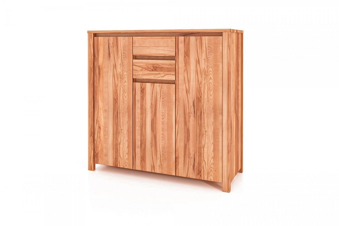 Natur24 Sideboard Kommode Tinci Kernbuche 115x45x112 m. 3 Türen 2 Schubladen Holzbeinen von Natur24