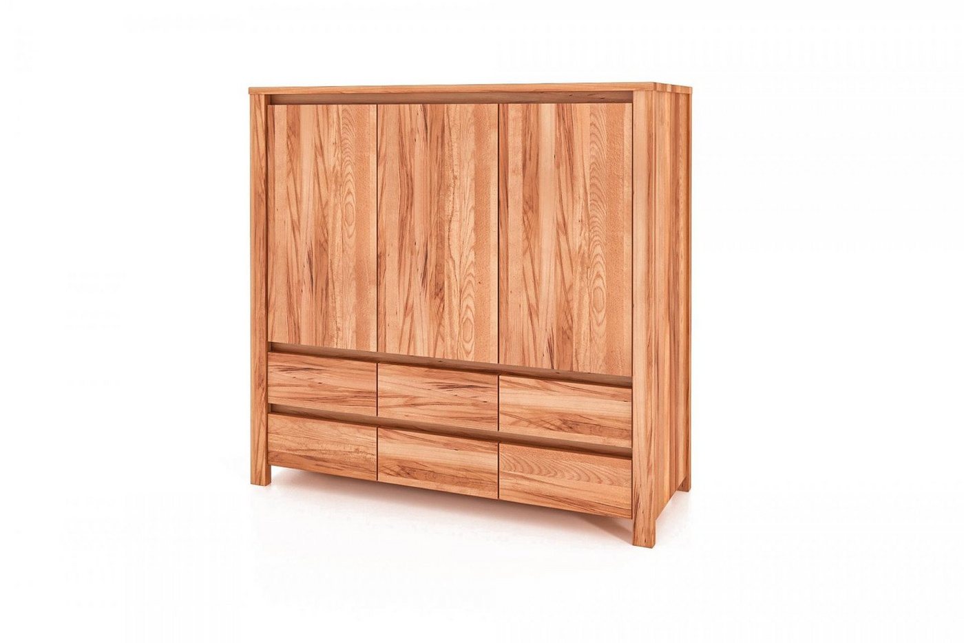 Natur24 Sideboard Kommode Tinci Kernbuche 115x45x112 m. 3 Türen 6 Schubladen Holzbeinen von Natur24