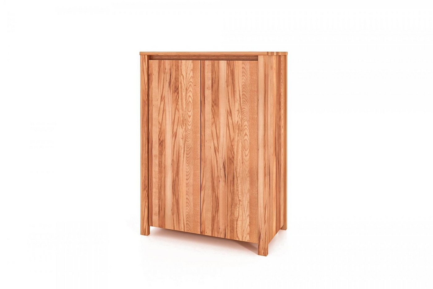 Natur24 Sideboard Kommode Tinci Kernbuche massiv 80x45x112 mit 2 Türen und Holzbeinen von Natur24