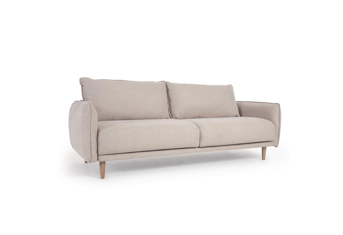 Natur24 Sofa 3-Sitzer Sofa Carlota 210 x 84 x 95 cm Beige Couch Sitzgelegenheit von Natur24