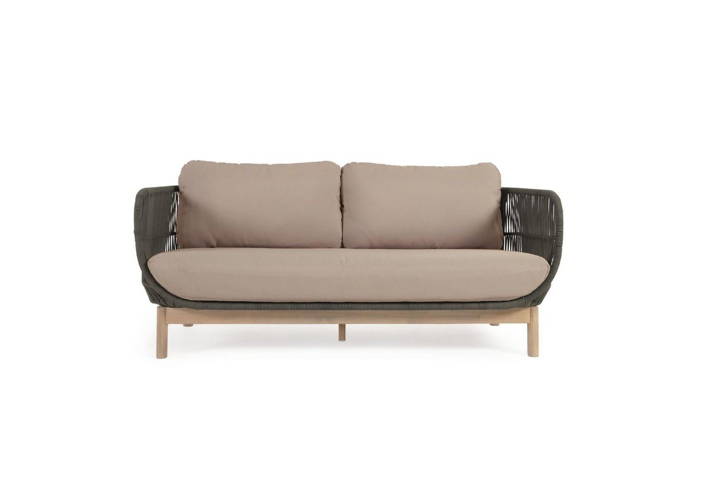 Natur24 Sofa 3-Sitzer Sofa Catalina aus grünem Seil und Akazie Sitzgarnitur Couch Natur24 Sofa 3-Sitzer Sofa Catalina aus grünem Seil und Akazie Sitzgarnitur Couch von Natur24