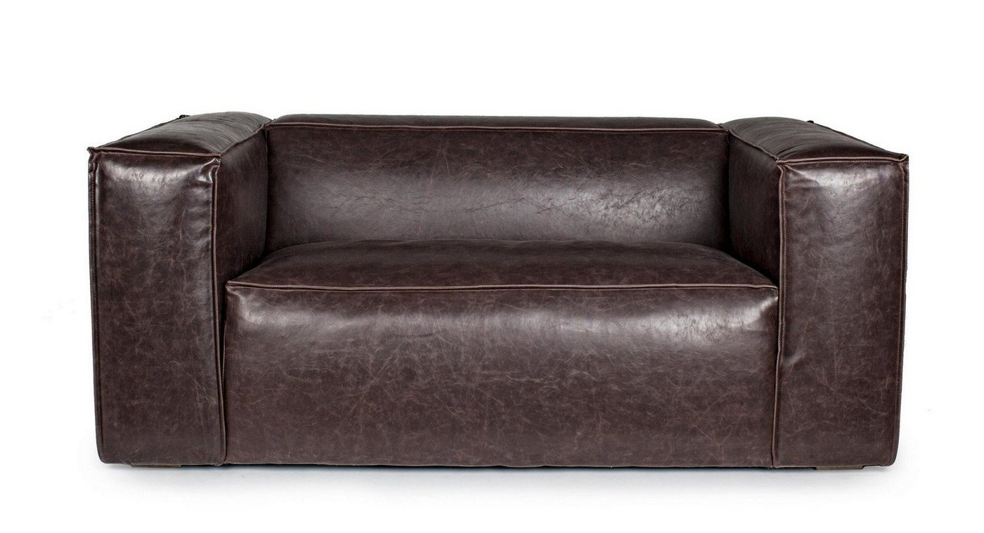 Natur24 Sofa 3-Sitzer Sofa Dakota 166 x 99 x 67,5 cm Polyurethan Braun Couch von Natur24
