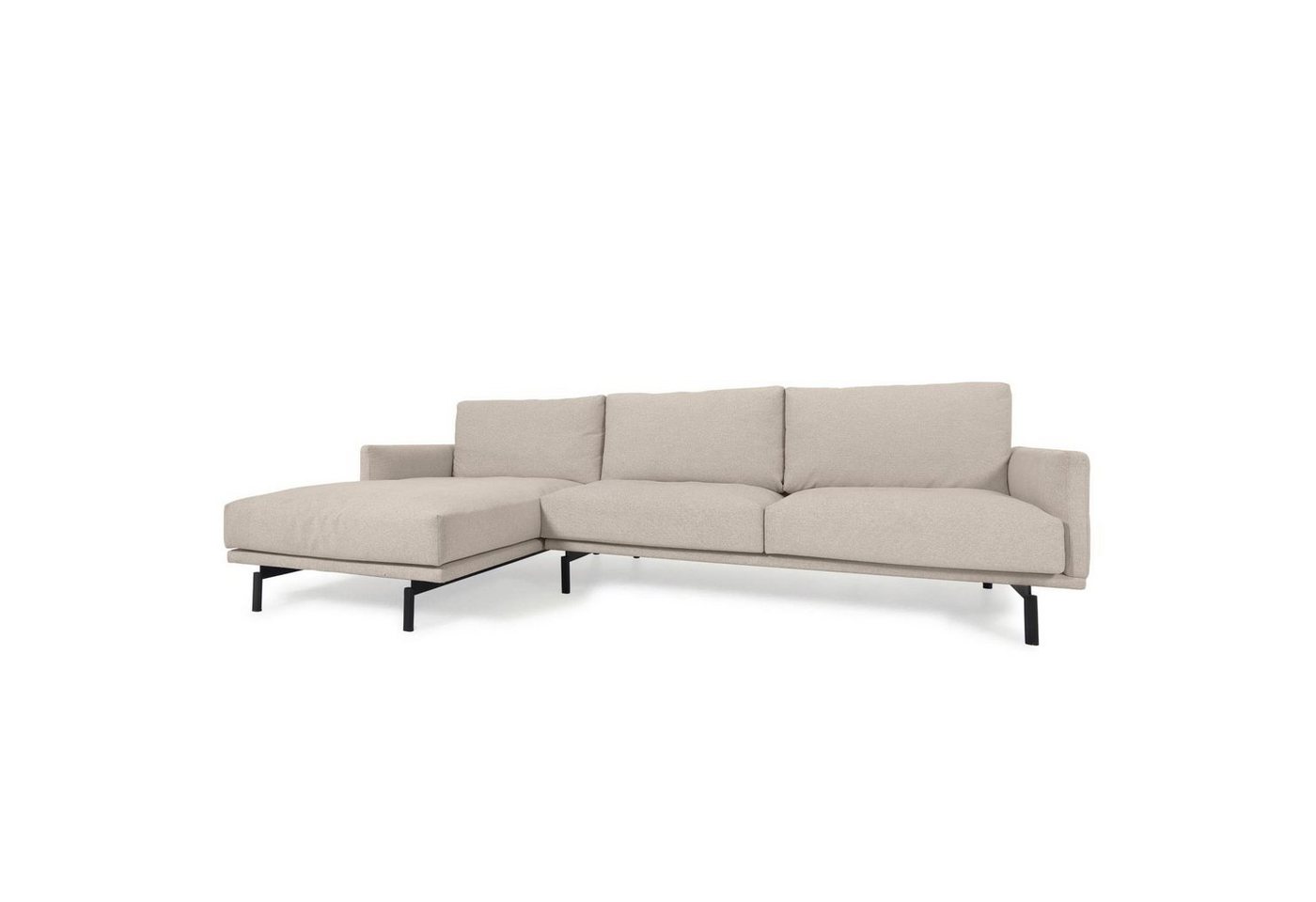 Natur24 Sofa 3-Sitzer Sofa Galene 254 x 166 x 94 cm Beige Stuhl Sitzgelegenheit von Natur24