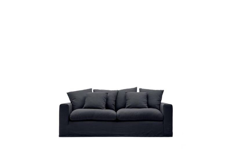 Natur24 Sofa 3-Sitzer Sofa Nora 240 x 68 x 104 cm Leinen Baumwolle Anthrazitgrau von Natur24