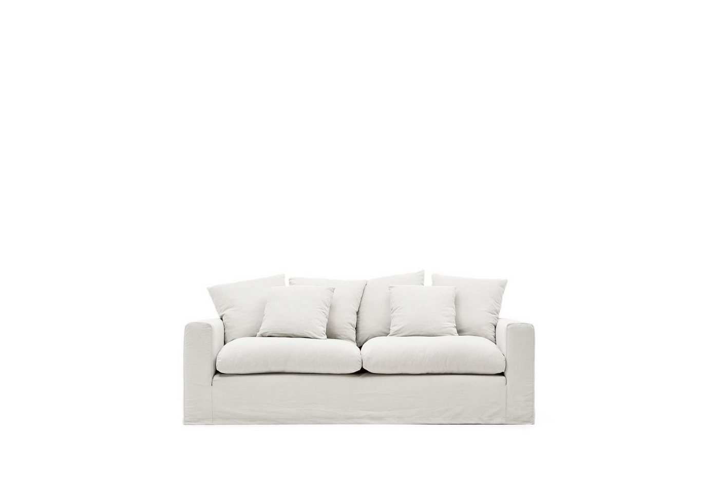 Natur24 Sofa 3-Sitzer Sofa Nora 240 x 68 x 104 cm Leinen Baumwolle Naturfarben von Natur24