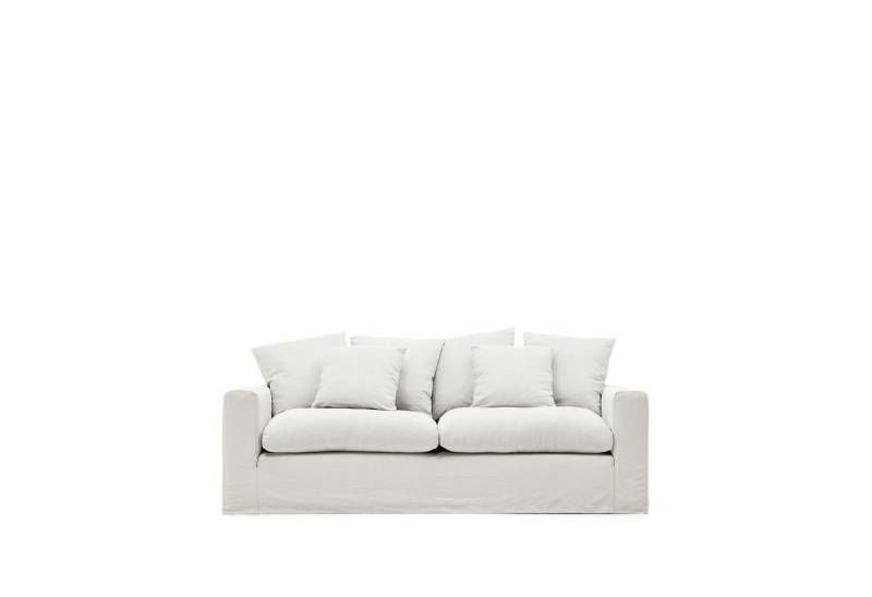 Natur24 Sofa 3-Sitzer Sofa Nora 240 x 68 x 104 cm Leinen Baumwolle Naturfarben von Natur24